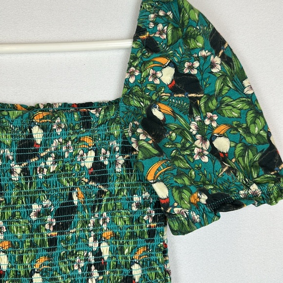 Dolan Anthropologie Smocked Toucan Top - Picture 2 of 8